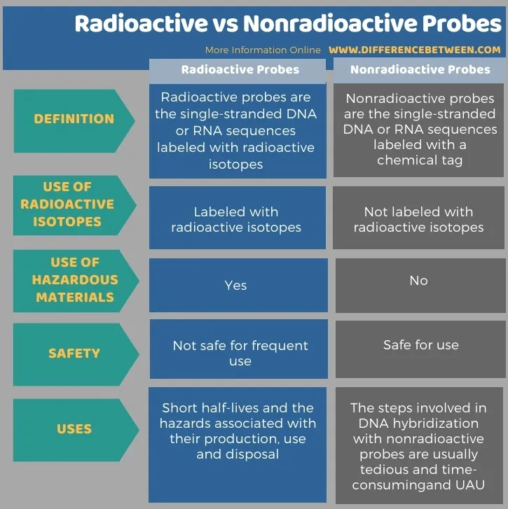 放射性和非放射性探针之间的区别